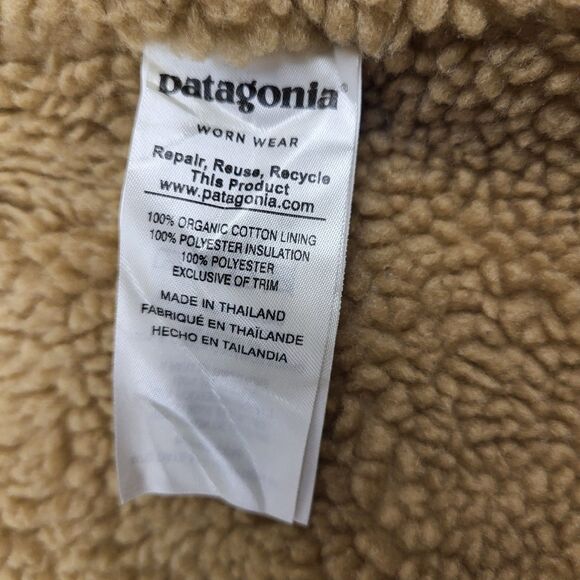 Patagonia Prairie Dawn Parka Jacket Women S charcoal Canvas Sherpa lined Hooded - Picture 13 of 16